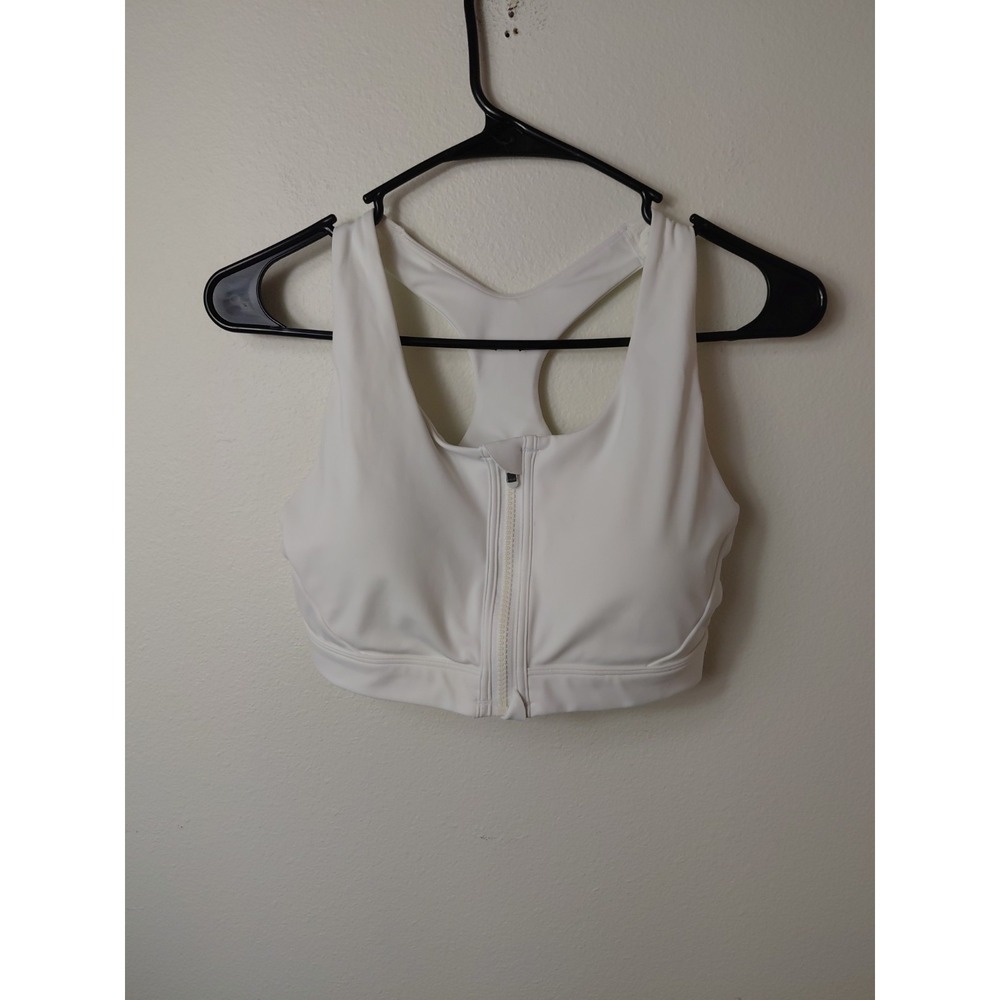Athleta Unlimite Zip Front Bra White Size M